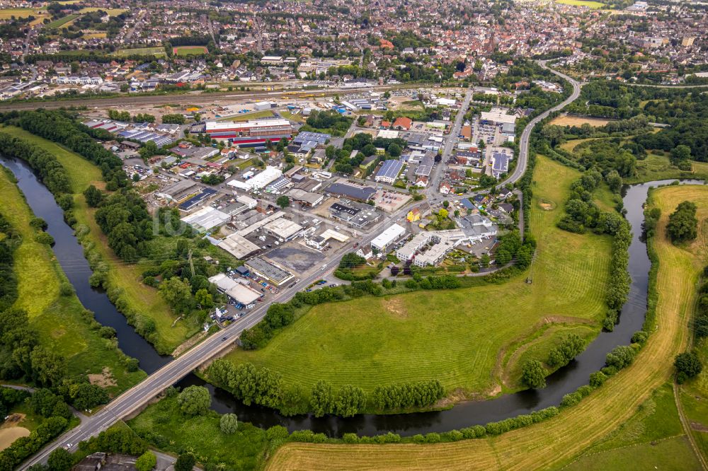 Hamm-Bossendorf von oben - Industrie- und Gewerbegebiet in Hamm-Bossendorf im Bundesland Nordrhein-Westfalen, Deutschland