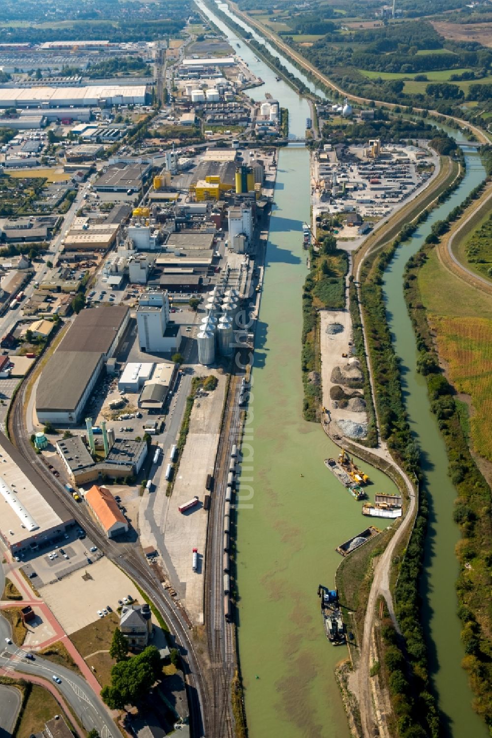 Luftaufnahme Hamm - Industrie- und Gewerbegebiet in Hamm im Bundesland Nordrhein-Westfalen