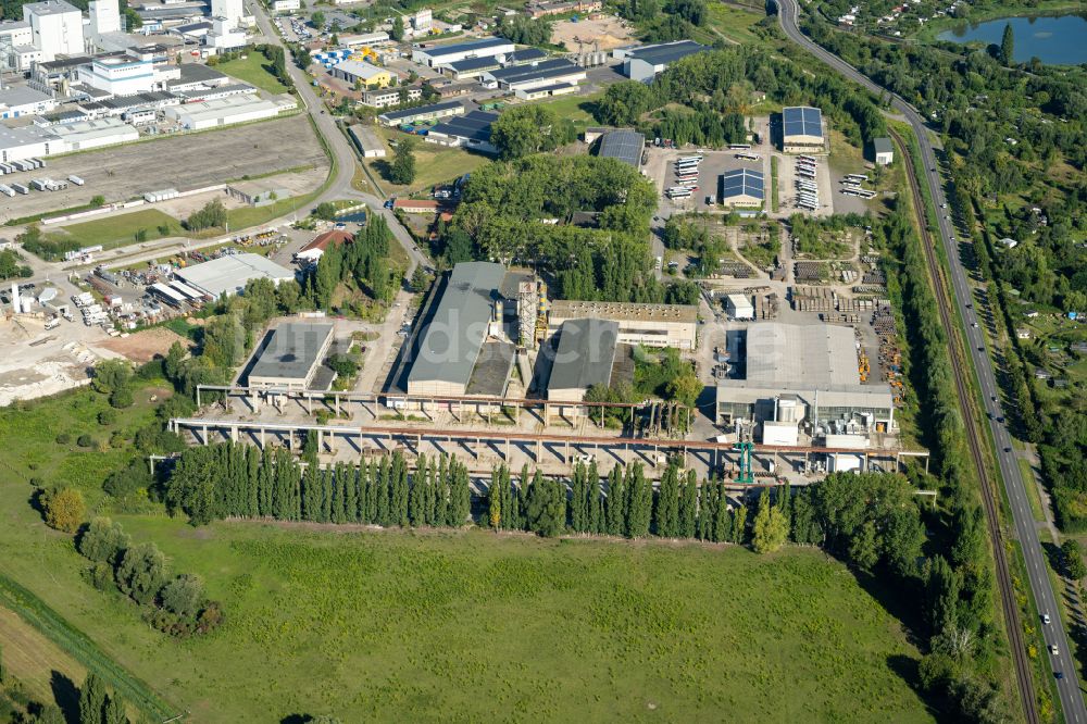 Luftbild Hansestadt Stendal - Industrie- und Gewerbegebiet in Hansestadt Stendal im Bundesland Sachsen-Anhalt, Deutschland