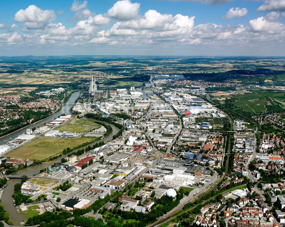 Luftaufnahme Heilbronn - Industrie- und Gewerbegebiet in Heilbronn im Bundesland Baden-Württemberg, Deutschland