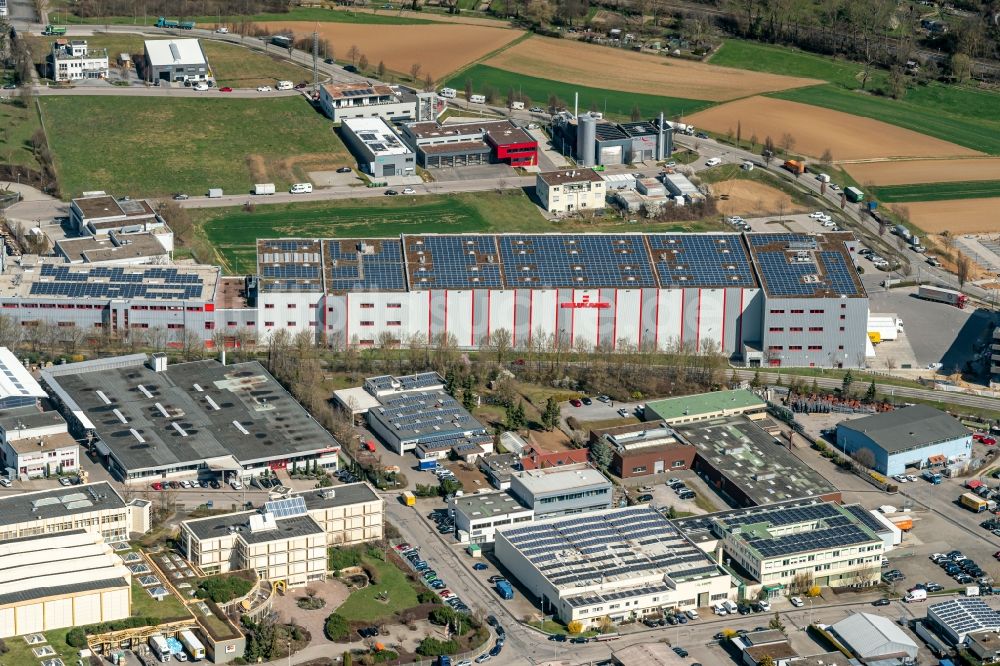 Hemmingen von oben - Industrie- und Gewerbegebiet in Hemmingen im Bundesland Baden-Württemberg, Deutschland