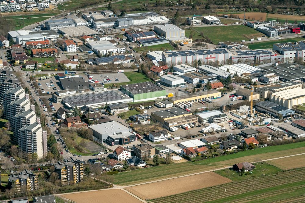 Hemmingen von oben - Industrie- und Gewerbegebiet in Hemmingen im Bundesland Baden-Württemberg, Deutschland