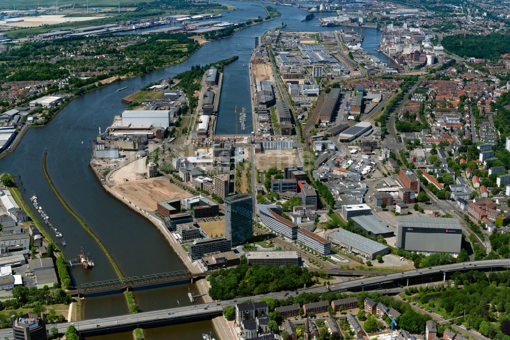 Bremen von oben - Industrie- und Gewerbegebiet in Hohentorshafen in Bremen, Deutschland