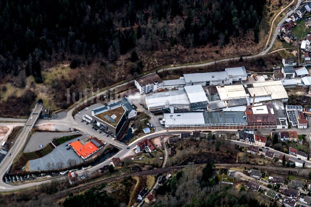 Hornberg von oben - Industrie- und Gewerbegebiet in Hornberg im Bundesland Baden-Württemberg, Deutschland