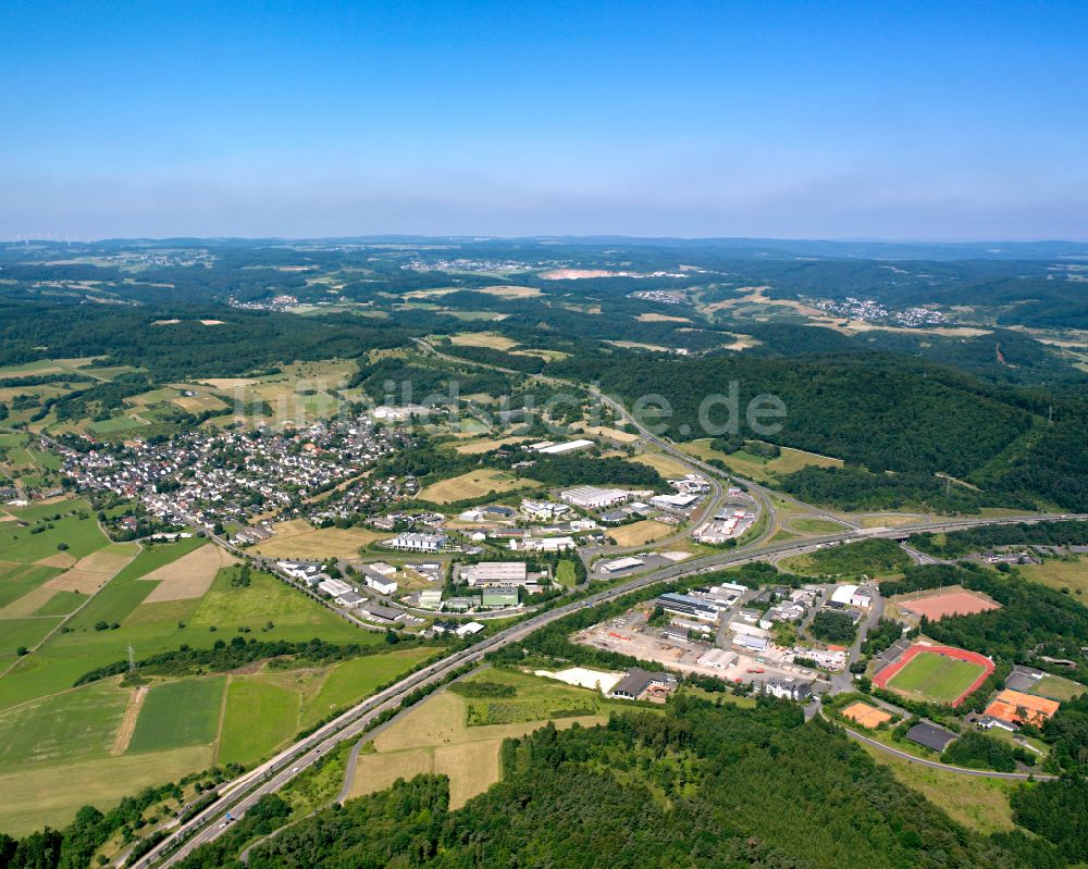 Hörbach von oben - Industrie- und Gewerbegebiet in Hörbach im Bundesland Hessen, Deutschland