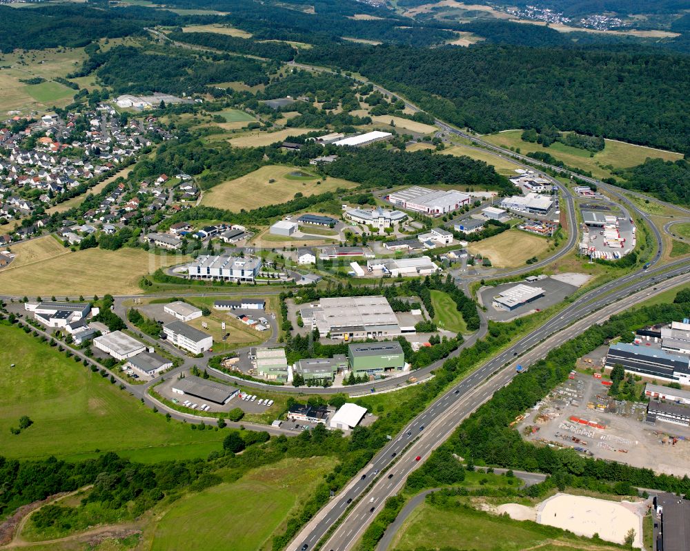 Hörbach aus der Vogelperspektive: Industrie- und Gewerbegebiet in Hörbach im Bundesland Hessen, Deutschland