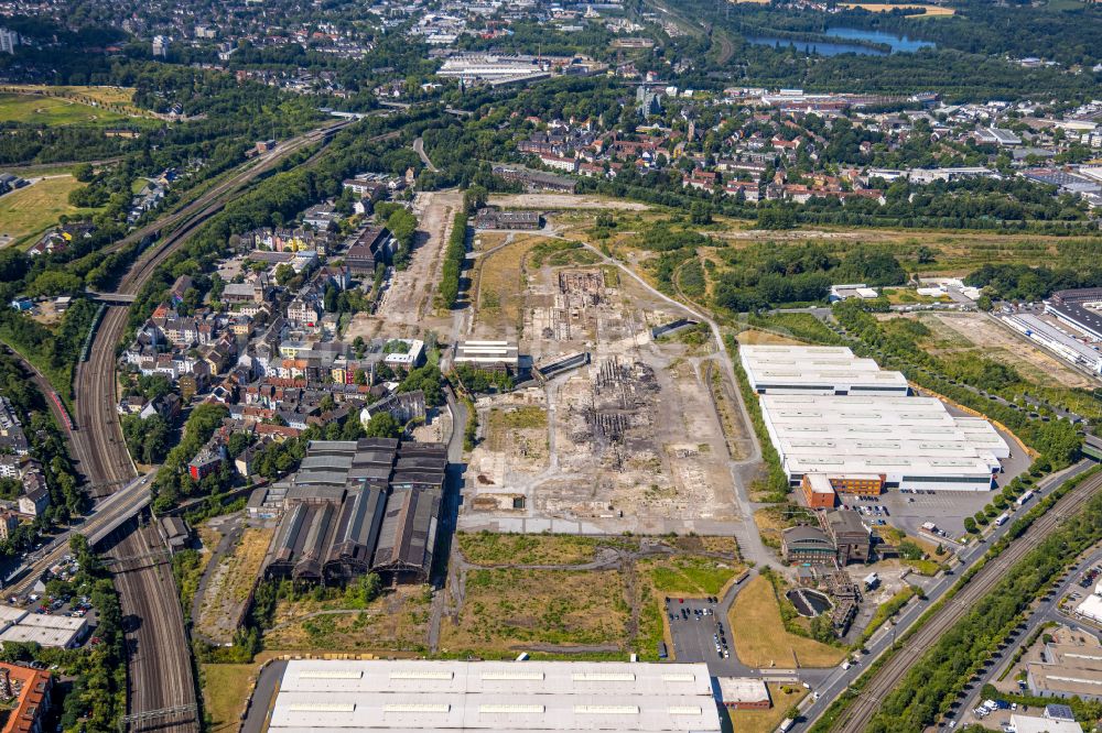 Luftbild Dortmund - Industrie- und Gewerbegebiet an der Huckarder Straße in Dortmund im Bundesland Nordrhein-Westfalen, Deutschland