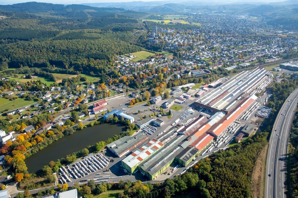 Luftaufnahme Kreuztal - Industrie- und Gewerbegebiet in Kreuztal im Bundesland Nordrhein-Westfalen