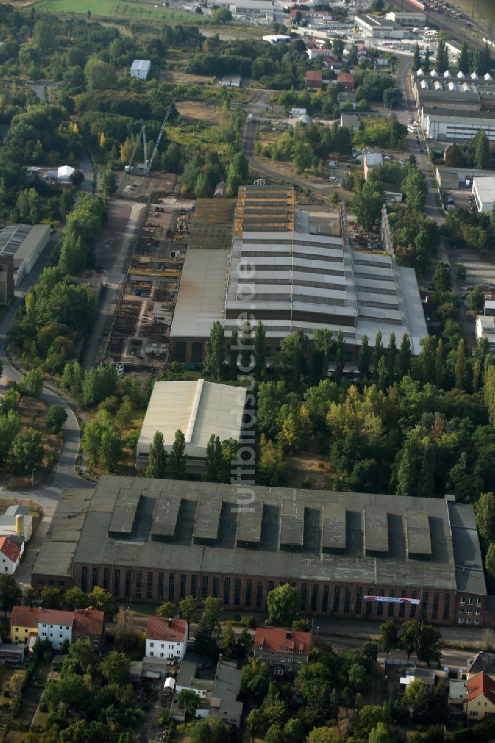 Köthen (Anhalt) aus der Vogelperspektive: Industrie- und Gewerbegebiet in Köthen (Anhalt) im Bundesland Sachsen-Anhalt