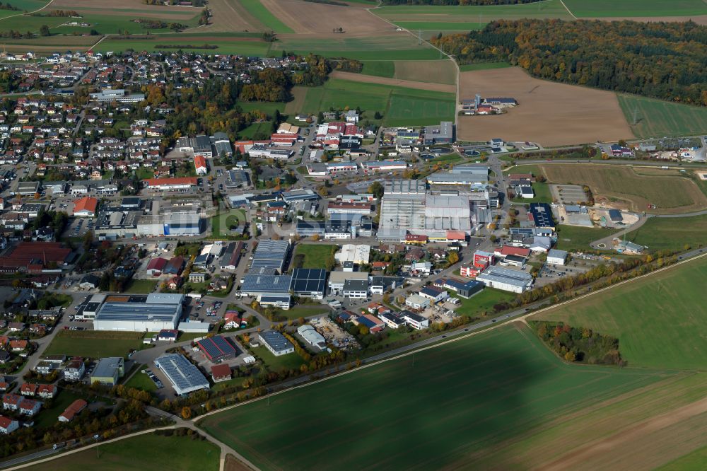 Laichingen aus der Vogelperspektive: Industrie- und Gewerbegebiet in Laichingen im Bundesland Baden-Württemberg, Deutschland