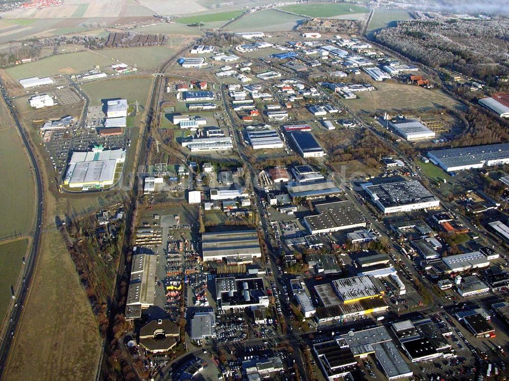 Goslar von oben - Industrie- und Gewerbegebiet Lange Wanne