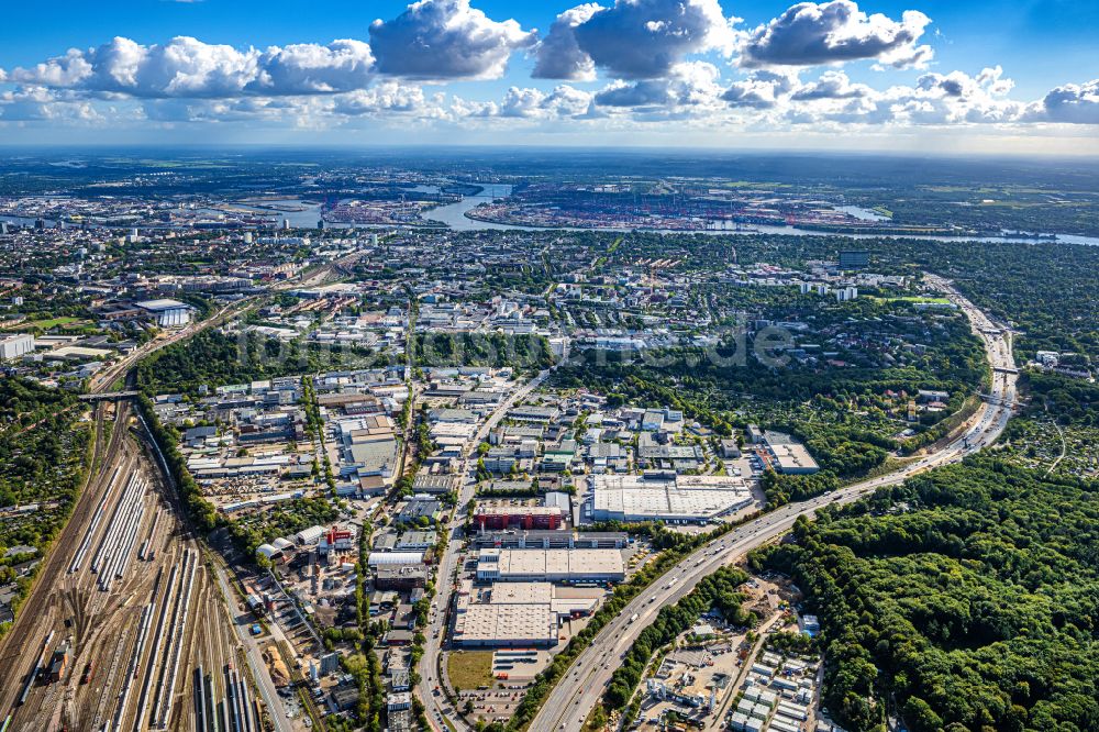 Luftaufnahme Hamburg - Industrie- und Gewerbegebiet Langenfeld in Hamburg, Deutschland