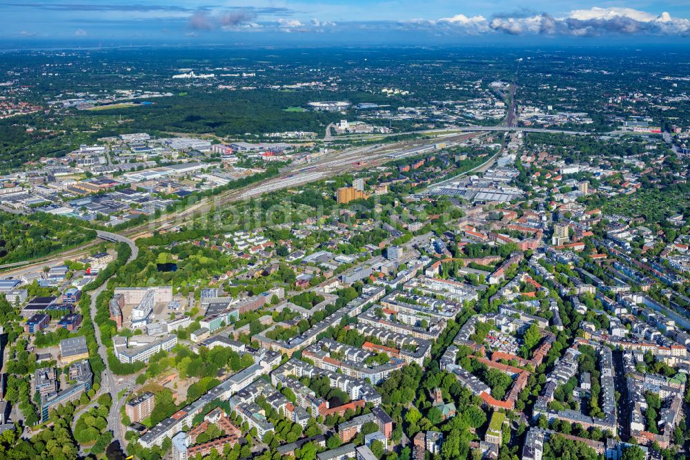 Hamburg von oben - Industrie- und Gewerbegebiet Langenfeld in Hamburg, Deutschland