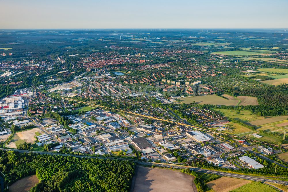 Luftbild Lüneburg - Industrie- und Gewerbegebiet in Lüneburg im Bundesland Niedersachsen, Deutschland