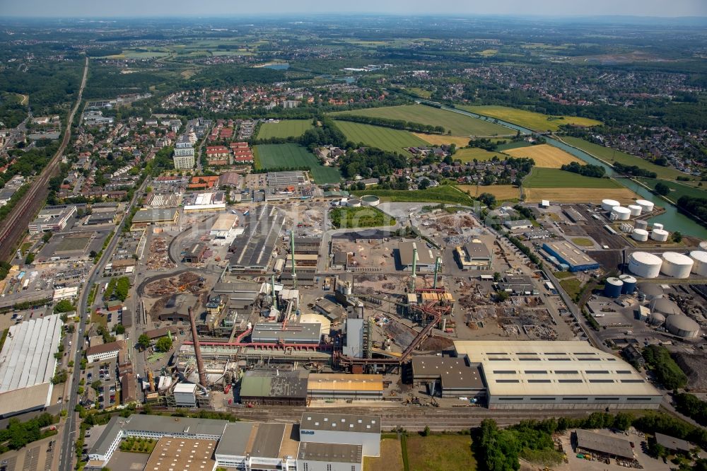 Lünen aus der Vogelperspektive: Industrie- und Gewerbegebiet in Lünen im Bundesland Nordrhein-Westfalen