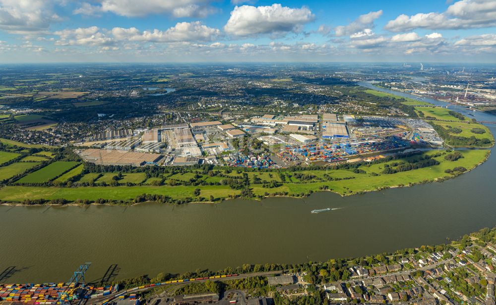 Luftaufnahme Duisburg - Industrie- und Gewerbegebiet logport in Duisburg im Bundesland Nordrhein-Westfalen, Deutschland