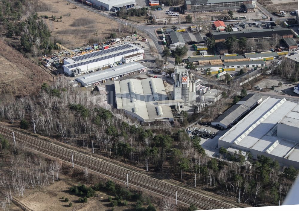 Ludwigsfelde aus der Vogelperspektive: Industrie- und Gewerbegebiet in Ludwigsfelde im Bundesland Brandenburg