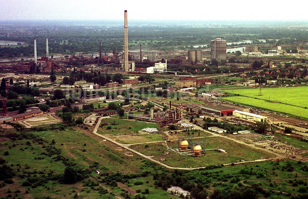 Luftaufnahme Magdeburg - Industrie- und Gewerbegebiet in Magdeburg im Bundesland Sachsen-Anhalt, Deutschland