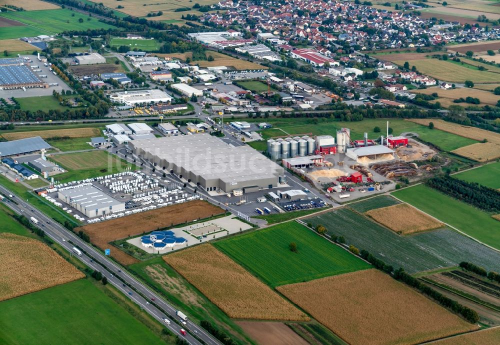 Mahlberg von oben - Industrie- und Gewerbegebiet in Mahlberg im Bundesland Baden-Württemberg, Deutschland