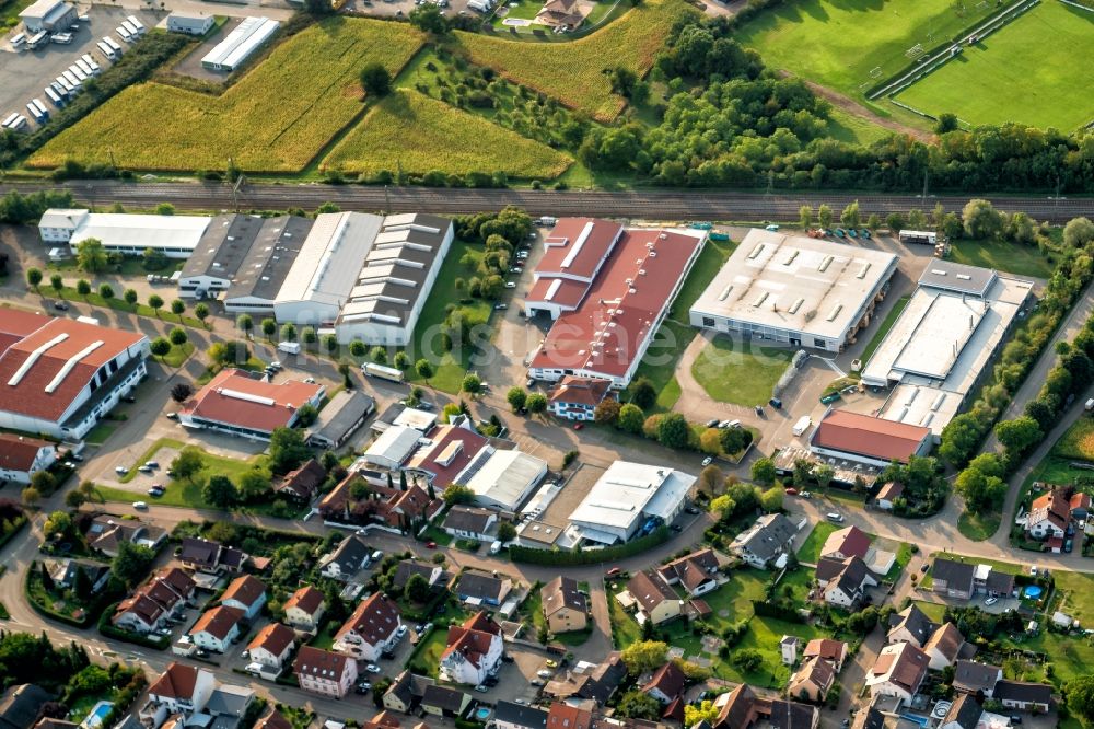 Luftbild Mahlberg - Industrie- und Gewerbegebiet in Mahlberg im Bundesland Baden-Württemberg, Deutschland