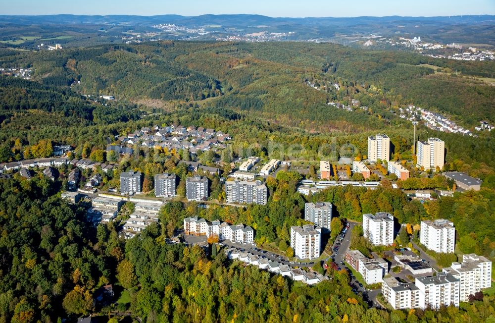 Luftbild Siegen - Industrie- und Gewerbegebiet Martinshardt in Siegen im Bundesland Nordrhein-Westfalen