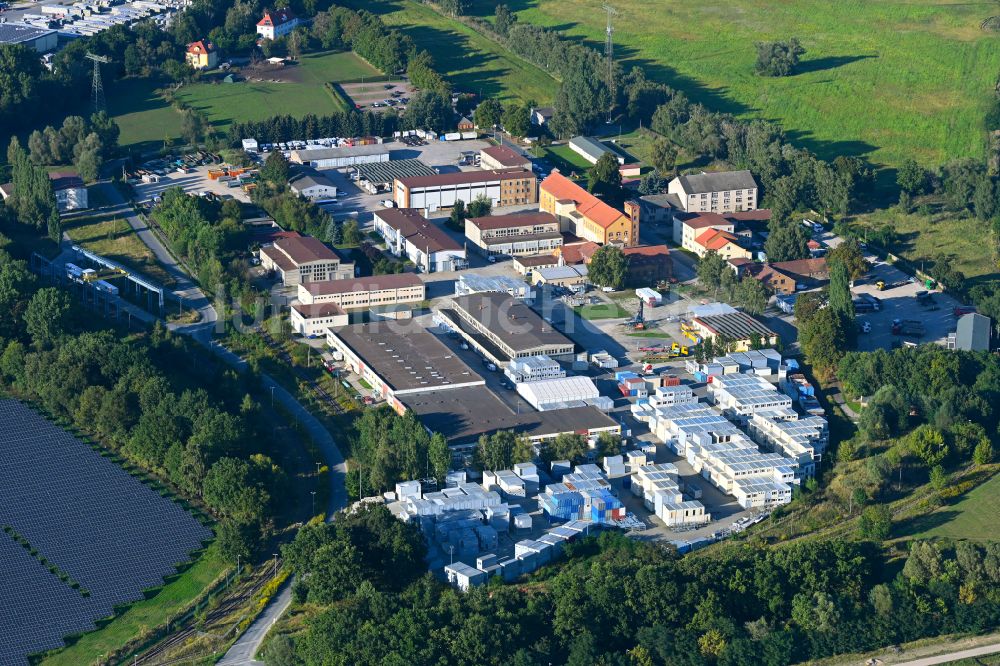 Luftaufnahme Mittenwalde - Industrie- und Gewerbegebiet in Mittenwalde im Bundesland Brandenburg, Deutschland