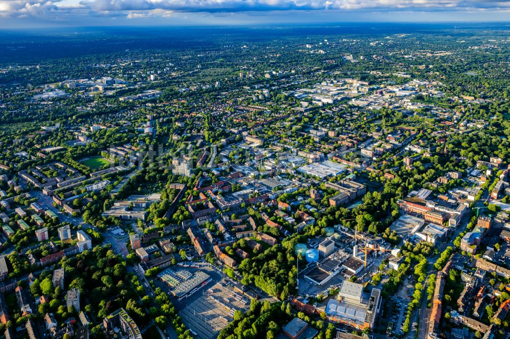 Luftaufnahme Hamburg - Industrie- und Gewerbegebiet am Neumarkt im Ortsteil Wandsbek in Hamburg, Deutschland