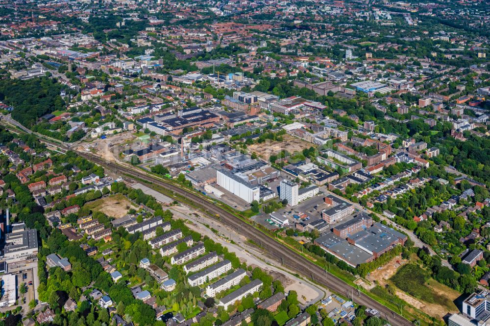 Hamburg von oben - Industrie- und Gewerbegebiet am Neumarkt im Ortsteil Wandsbek in Hamburg, Deutschland