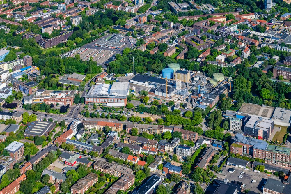 Hamburg aus der Vogelperspektive: Industrie- und Gewerbegebiet am Neumarkt im Ortsteil Wandsbek in Hamburg, Deutschland