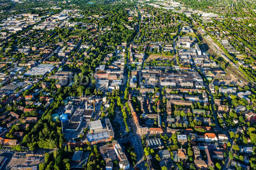 Hamburg von oben - Industrie- und Gewerbegebiet am Neumarkt im Ortsteil Wandsbek in Hamburg, Deutschland