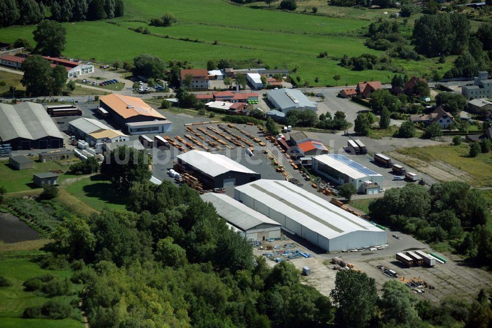 Neustrelitz von oben - Industrie- und Gewerbegebiet in Neustrelitz im Bundesland Mecklenburg-Vorpommern