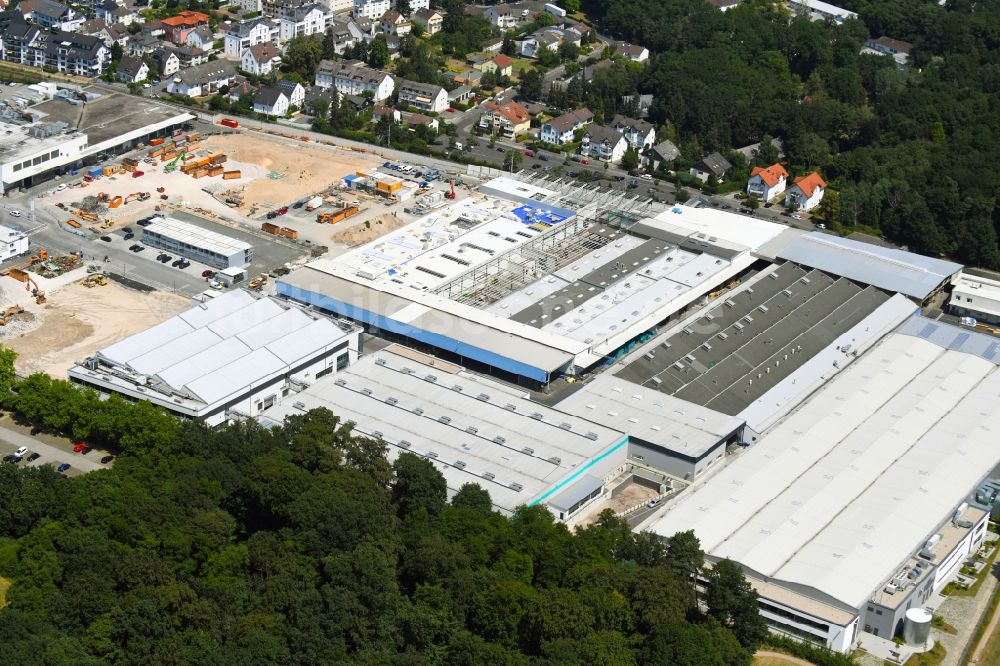 Obertshausen aus der Vogelperspektive: Industrie- und Gewerbegebiet in Obertshausen im Bundesland Hessen, Deutschland