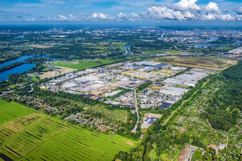 Luftbild Hamburg - Industrie- und Gewerbegebiet im Ortsteil Allermöhe in Hamburg, Deutschland