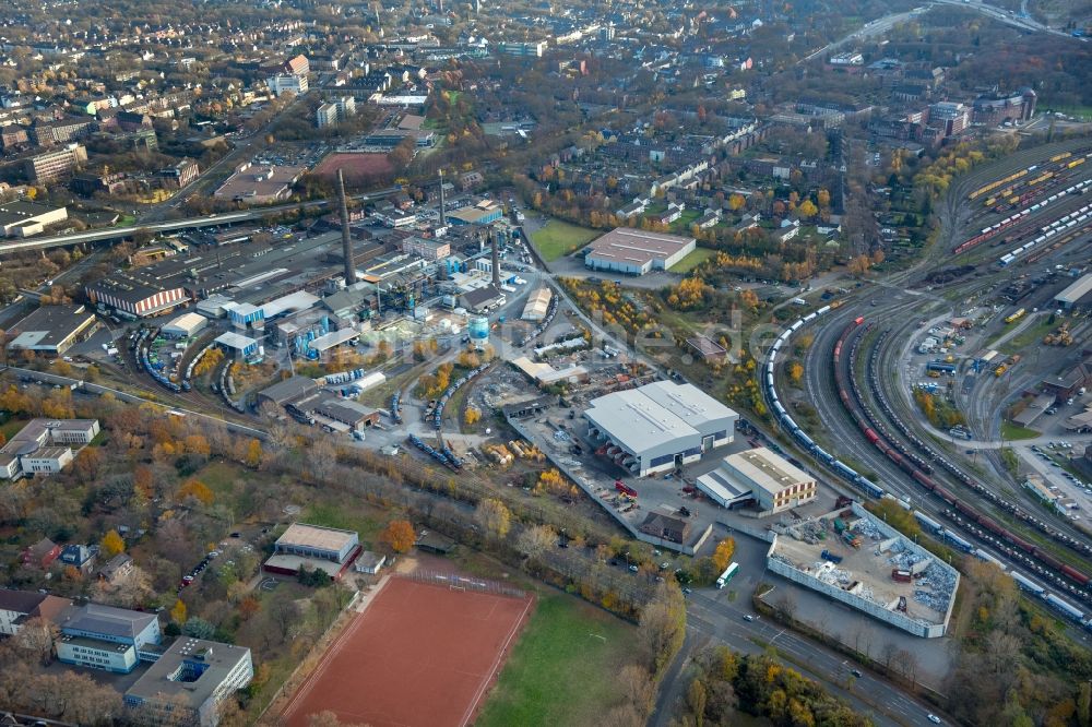 Luftbild Duisburg - Industrie- und Gewerbegebiet im Ortsteil Hamborn in Duisburg im Bundesland Nordrhein-Westfalen