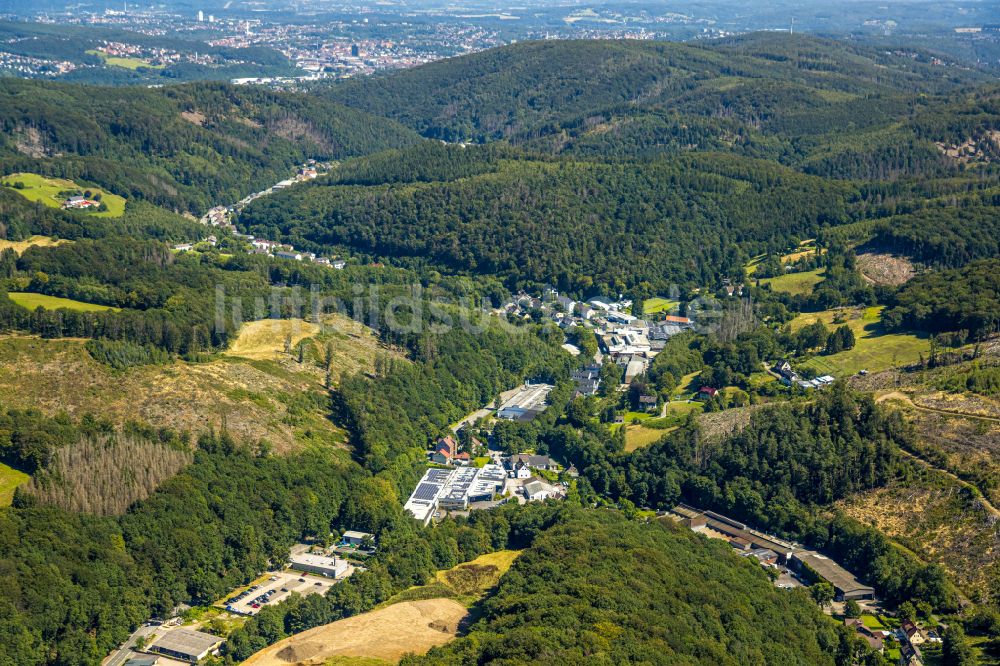 Luftbild Ennepetal - Industrie- und Gewerbegebiet im Ortsteil Hasperbach in Ennepetal im Bundesland Nordrhein-Westfalen, Deutschland