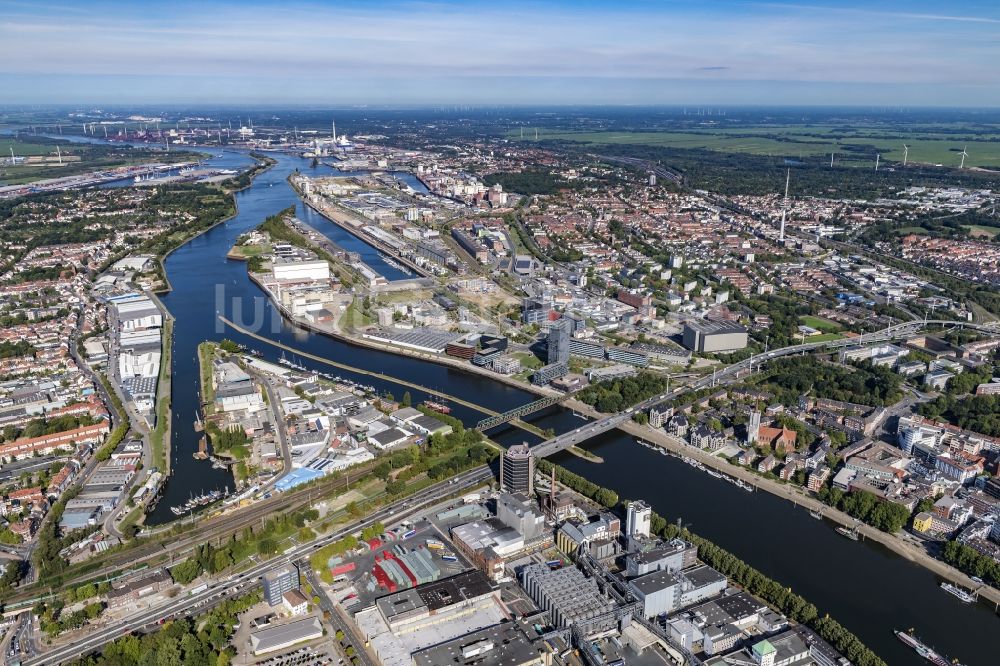 Luftbild Bremen - Industrie- und Gewerbegebiet im Ortsteil Hohentorshafen in Bremen, Deutschland