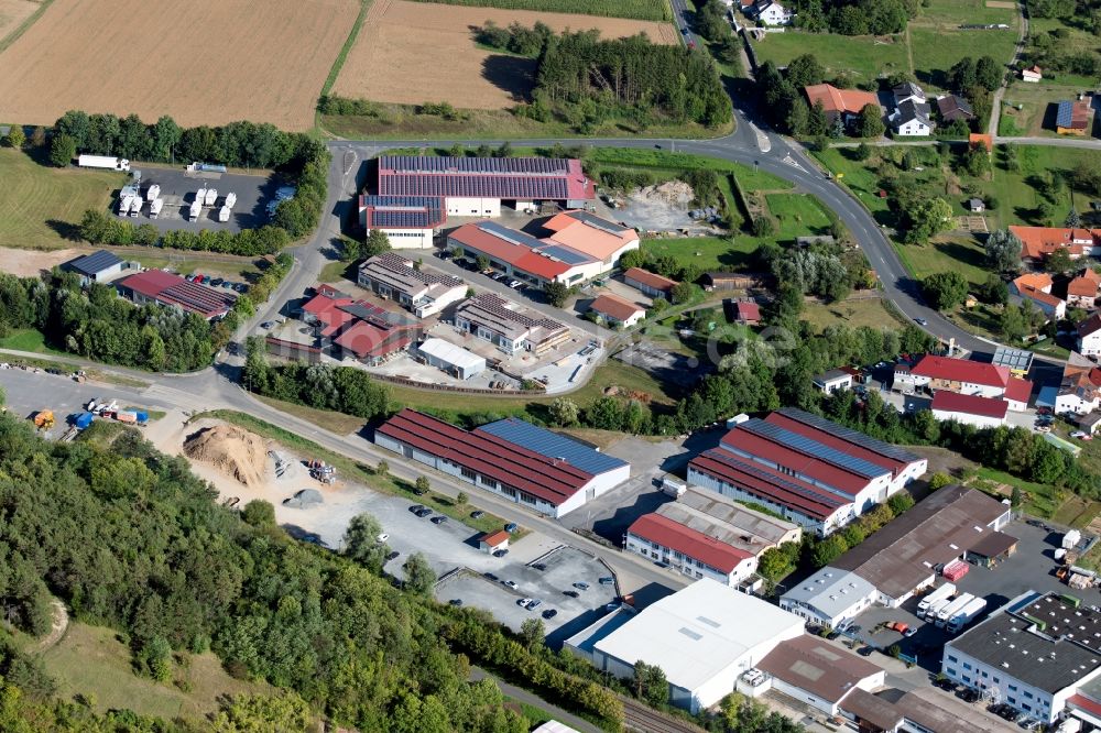 Boxberg von oben - Industrie- und Gewerbegebiet im Ortsteil Schweigern in Boxberg im Bundesland Baden-Württemberg, Deutschland