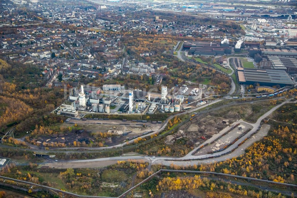 Luftbild Duisburg - Industrie- und Gewerbegebiet im Ortsteil Untermeiderich in Duisburg im Bundesland Nordrhein-Westfalen