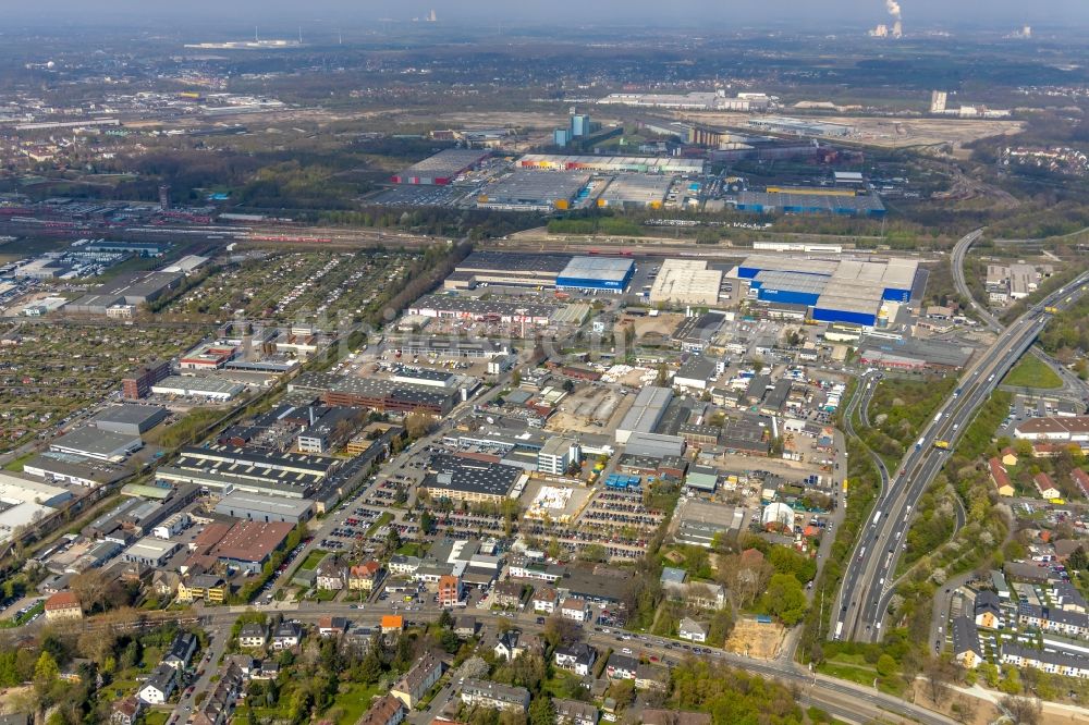 Dortmund aus der Vogelperspektive: Industrie- und Gewerbegebiet im Ortsteil Wambel in Dortmund im Bundesland Nordrhein-Westfalen, Deutschland