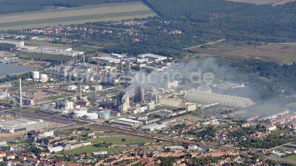 Piesteritz aus der Vogelperspektive: Industrie- und Gewerbegebiet in Piesteritz im Bundesland Sachsen-Anhalt, Deutschland