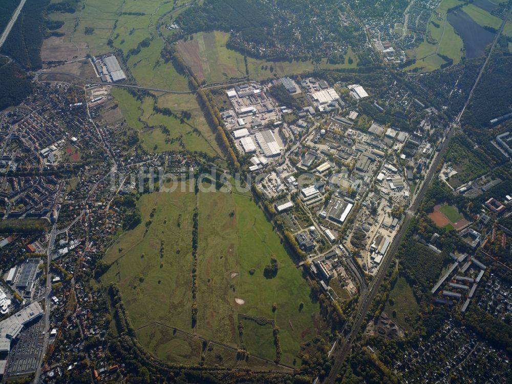 Luftaufnahme Potsdam - Industrie- und Gewerbegebiet Potsdam Süd in Potsdam im Bundesland Brandenburg