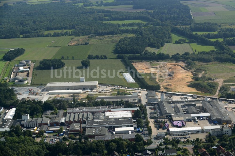 Rehburg aus der Vogelperspektive: Industrie- und Gewerbegebiet in Rehburg im Bundesland Niedersachsen