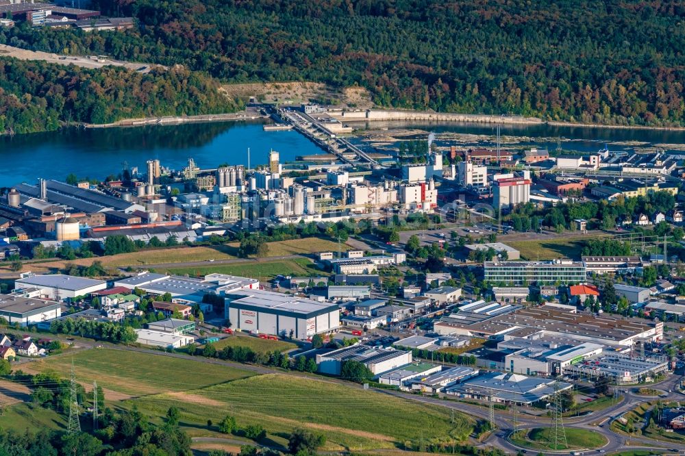 Luftbild Rheinfelden (Baden) - Industrie- und Gewerbegebiet in Rheinfelden (Baden) im Bundesland Baden-Württemberg, Deutschland