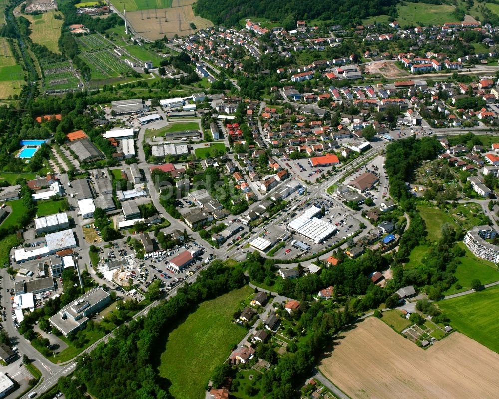 Luftaufnahme Waldshut-Tiengen - Industrie- und Gewerbegebiet Schlüchtwiesen in Waldshut-Tiengen im Bundesland Baden-Württemberg, Deutschland