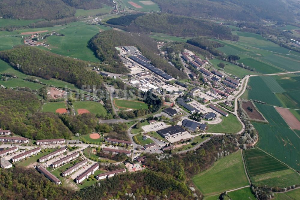 Sembach aus der Vogelperspektive: Industrie- und Gewerbegebiet in Sembach im Bundesland Rheinland-Pfalz