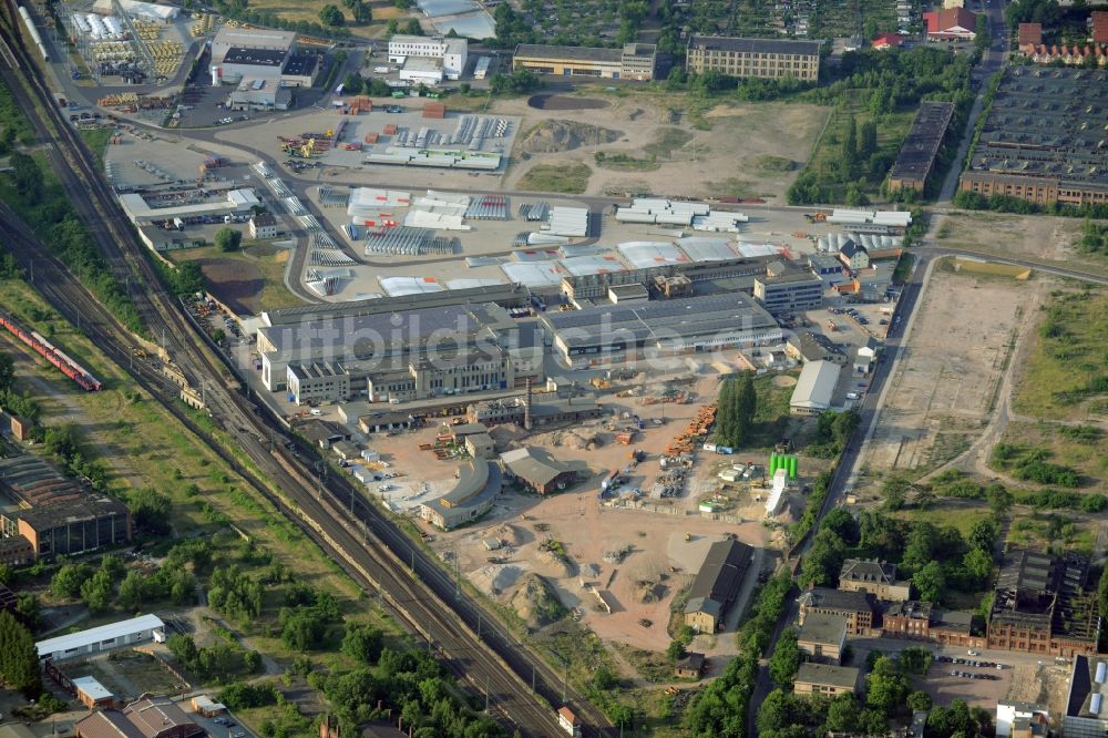 Magdeburg von oben - Industrie- und Gewerbegebiet SKET Industriepark in Magdeburg im Bundesland Sachsen-Anhalt