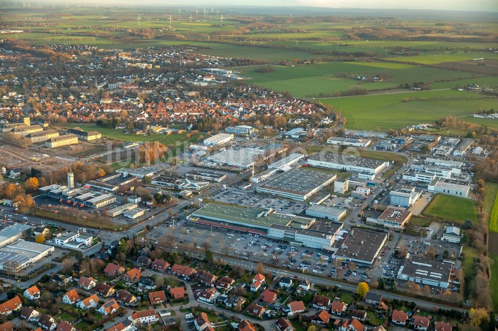 Soest von oben - Industrie- und Gewerbegebiet in Soest im Bundesland Nordrhein-Westfalen, Deutschland