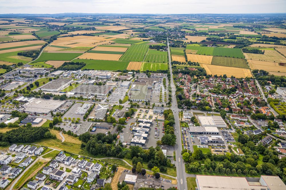 Luftbild Soest - Industrie- und Gewerbegebiet in Soest im Bundesland Nordrhein-Westfalen, Deutschland