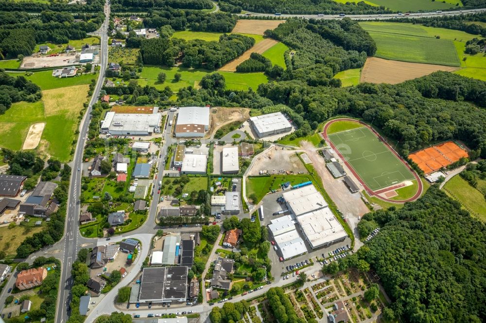 Luftbild Sprockhövel - Industrie- und Gewerbegebiet in Sprockhövel im Bundesland Nordrhein-Westfalen - NRW, Deutschland