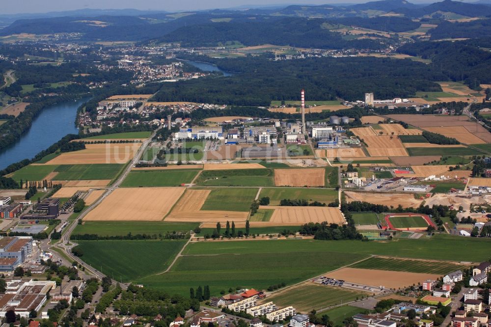 Luftbild Stein - Industrie- und Gewerbegebiet in Stein in Aargau, Schweiz